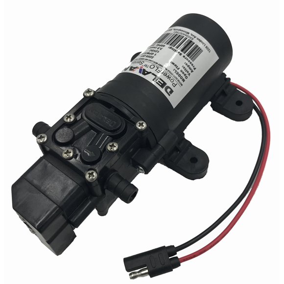 Bomba de diafragma Delavan 12 VDC 3,8 L/min Serie PowerFLO 2200 de polipropileno