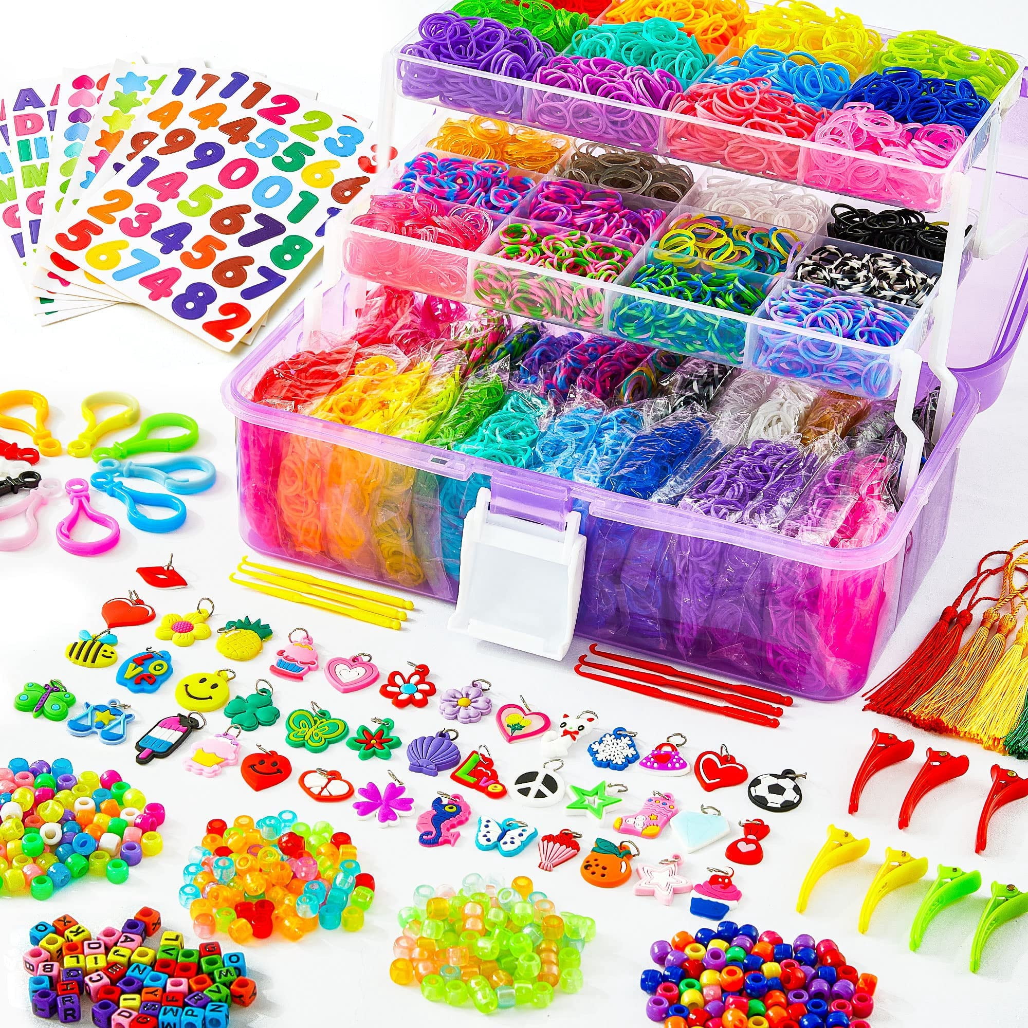 Kit De Recarga De Bandas De Telar De Goma Inscraft 17500+ Con Contenedor