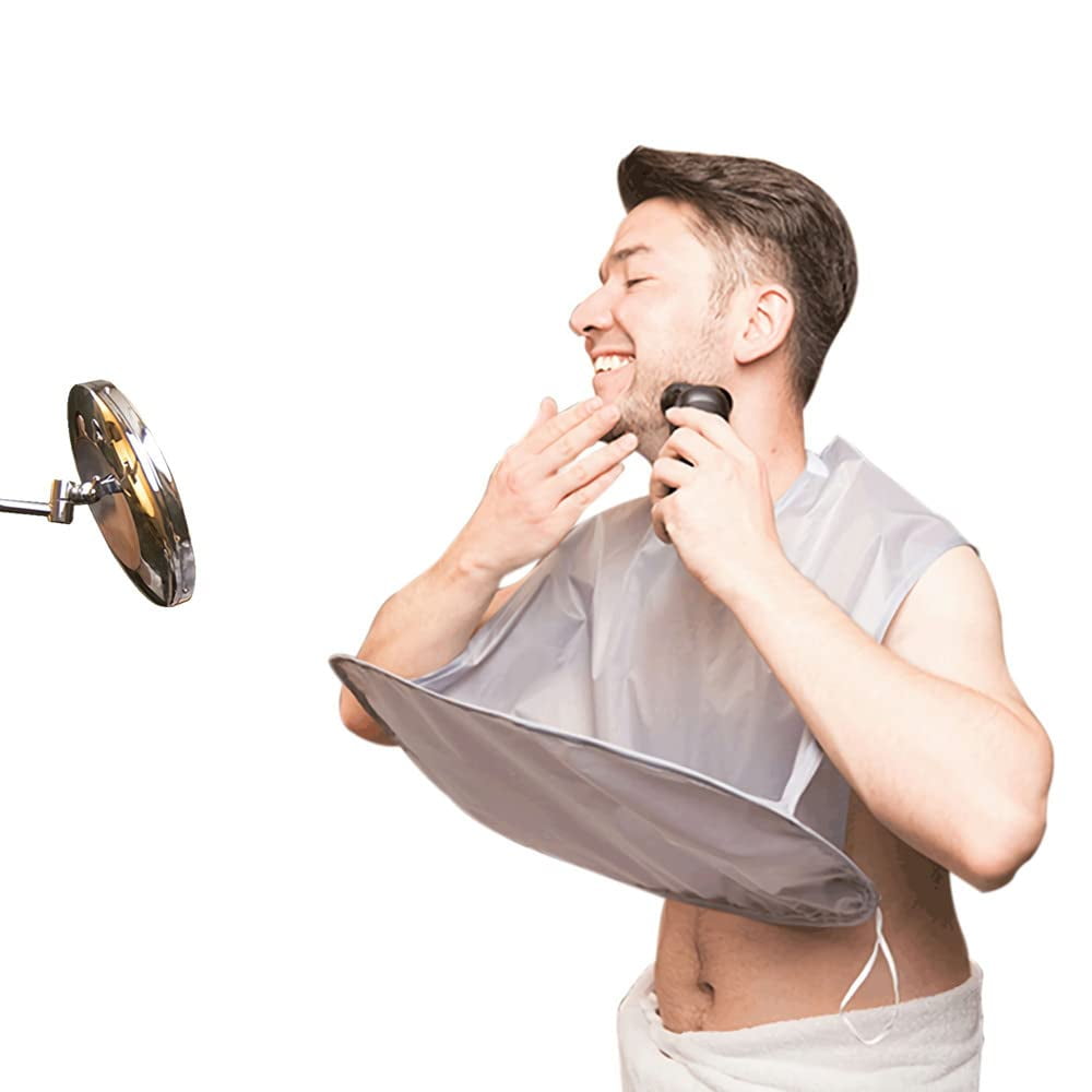 Xusx111 - 2 Paquete Barba Bib Deldelal Cabello Catcher Para Los Hombres Afitado Y Recorte, Antiadherente Cape Paño De Cuidado, Impermeable (gris, Solo Hay 2 Sábanas)