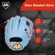 thumbnail image 2 of Guante de Béisbol 44 PRO 30 cm I-Web Azul, 2 of 7