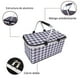 thumbnail image 3 of Bolso Termico Plegable Cuadros Negros Cooler Canasta Picnic, 3 of 7