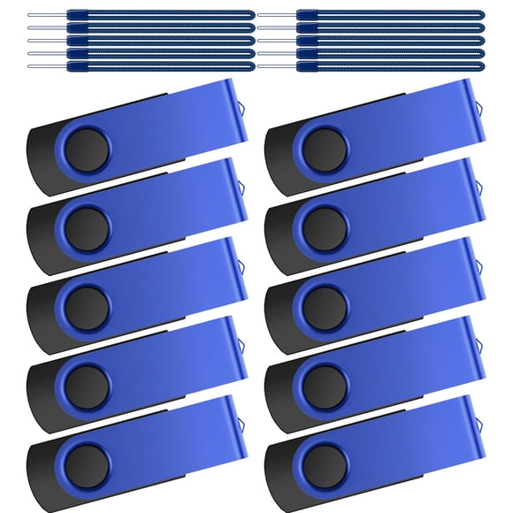 Unidad de memoria flash Kepmem, 1 GB, USB 2.0, giratoria, paquete de 10