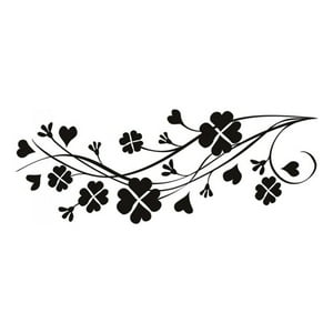 Rienda Libre Graphics - Decomural Clover Heart Branch Swirl Tree Ws-18285