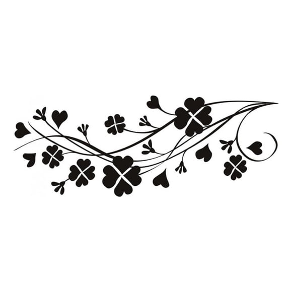 Decomural Clover Heart Branch Swirl Tree WS-18285