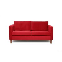 Barra Design - Sofá Mila 3C Felpa Rojo