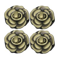 Magideal - 4 Piezas Cierres Giratorios Para Bolsos Cierre Con Torsión Fijadores Para Maletín Y Accesorios Para Artesanías De Metal Duradero Para Cierre Seguro Ad Bronce