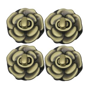 Magideal - 4 Piezas Cierres Giratorios Para Bolsos Cierre Con Torsión Fijadores Para Maletín Y Accesorios Para Artesanías De Metal Duradero Para Cierre Seguro Ad Bronce