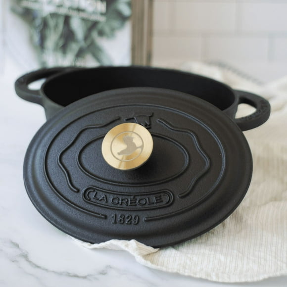 Cocotte Black Matte Ø24cm Oval La Creole®