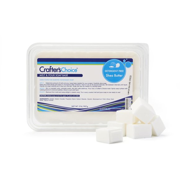 Base de jabón Crafter's Choice 907 g con manteca de karité, libre de SLS