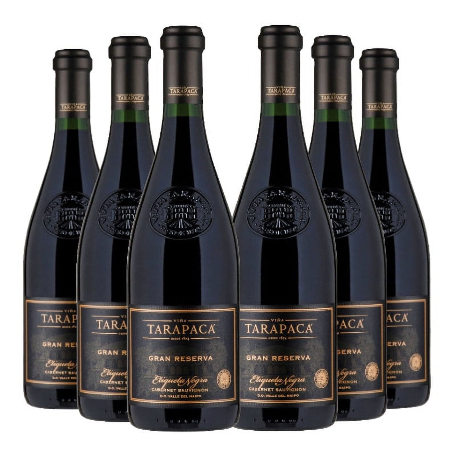 6 Vinos Etiqueta Negra, Cabernet Sauvignon., 750 Ml, 14%