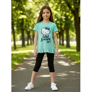 Conjunto Niña Hello Kitty Verde 10