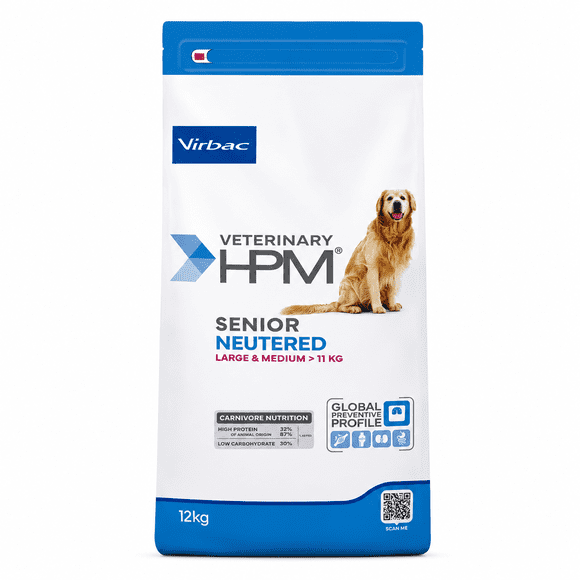 Virbac HPM Senior Neutered Large & Medium 12 kg | Alimento para Perros Senior Esterilizados