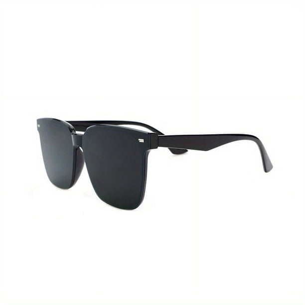 1pc Men's Vintage Oval UV400 Sunglasses Decorative Eyewear For All Seasons