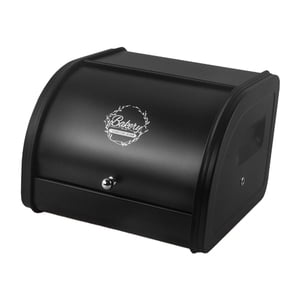 Bothyi - Panera Multiusos Con Tapa Enrollable Para Productos Horneados, Cafeterías, Despensa, Color Negro