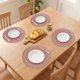 thumbnail image 3 of Juego de Manteles Individuales Rústicos de 6 Tejidos para Decoración de Mesa de Comedor, Mantel Redondo para Mesa de Cocina, Limpieza con Paño, Rosa 15 pulgadas, 3 of 6