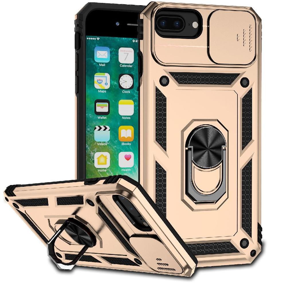 Estuche Gangxun Para Iphone 7 Plus/8 Plus, Soporte Giratorio 360°, Estilo Mecánico Y Magnético