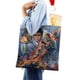 thumbnail image 4 of Archer Bolso de tela con estampado de lienzo para mujer, bolsa de compras reutilizable y estética, con cremallera interior, regalo para mujer,40*45cm., 4 of 6