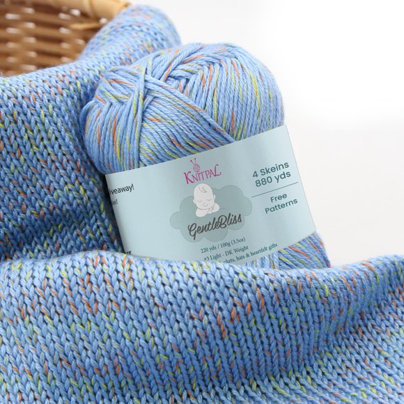 Hilo KnitPal GentleBliss DK 400 g Bosque Azul – Pack de 4