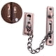 thumbnail image 1 of Protector de puerta con cadena y cerradura, cerradura de cadena con botón de presión, antirrobo, de acero inoxidable 304, sin perforaciones, para puerta corredera de dormitorio de hotel., 1 of 8