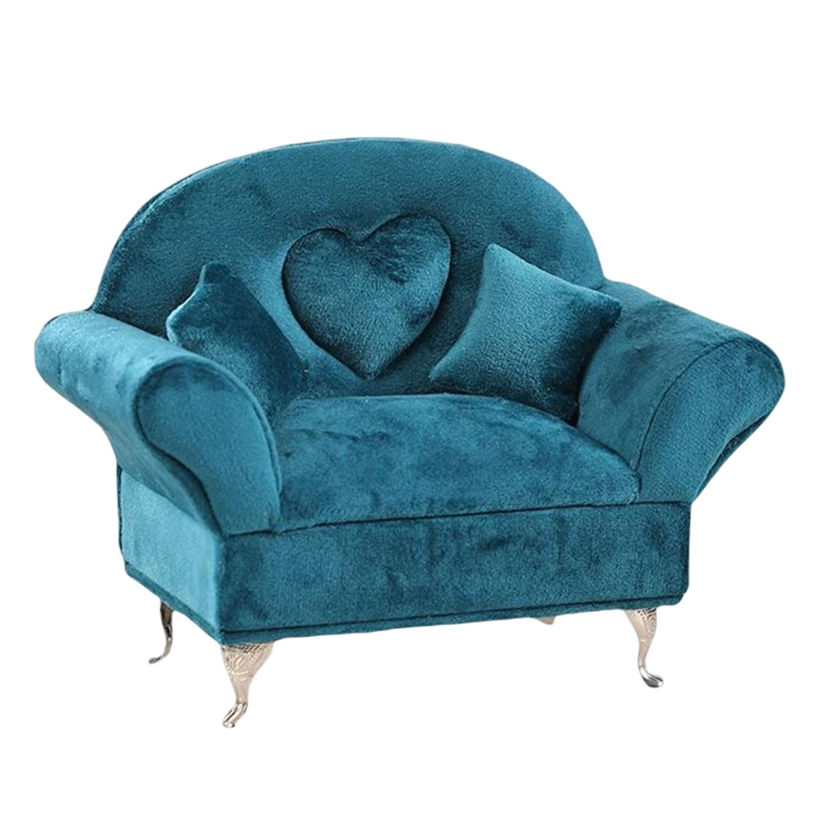 Magideal - Caja De Joyería De Sofá De Moda, Accesorios De Muñecas De 12 Pulgadas, Caja De Baratija De Joyería, Joyero De Adorno Para Decoración De Sala De Estar , Verde