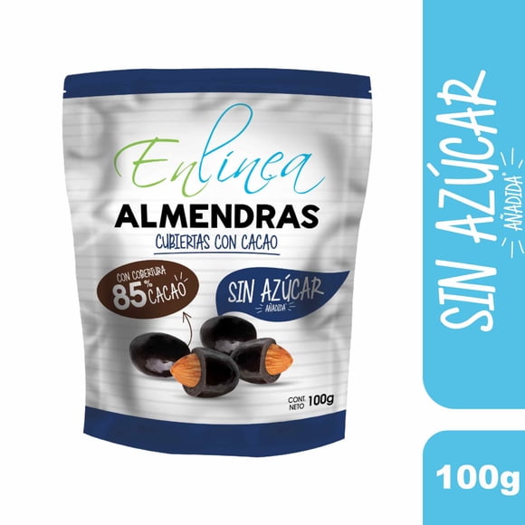 Almendras con cacao 85% En Línea, 100 g