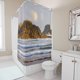 thumbnail image 1 of Cortina de ducha con diseño de olas, juego de cortinas de baño con ganchos, tamaño 60 x 72 pulgadas, 1 of 3