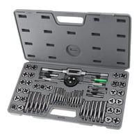 Magideal - 60 Piezas Juego De Machos Y Terrajas Herramientas De Roscado Manual Con Accesorios De Aleación De Acero Resistente Con Estuche Portátil Adecuado Para Reparación De Roscas De Metal Talleres