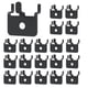 thumbnail image 1 of Ganchos para fotos para panel perforado HUHOLE de metal negro en forma de U, paquete de 20, 1 of 6