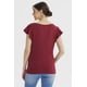 thumbnail image 3 of Polera Mujer Con Vuelo Escote Cuadrado Burdeo, 3 of 4