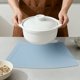 thumbnail image 4 of Juego de 6 Manteles de Cuero en Forma de Cuña para Cocina, Lavables, Resistentes al Calor, Limpiables, Color Azul Claro, 20.1x11.8 pulgadas, 4 of 6