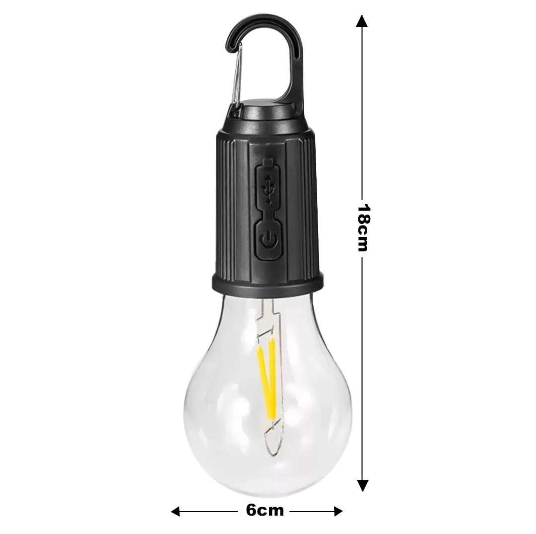 Genérico - Lampara Portatil Tipo Ampolleta Solar Y Recargable
