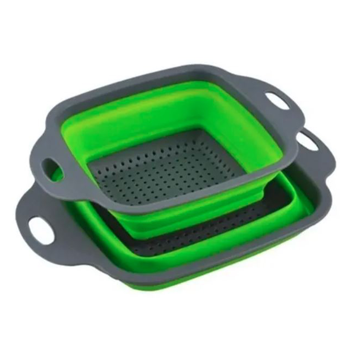 Genérico - Pack 2 Coladores Escurridor Rectangular Cocina Verde