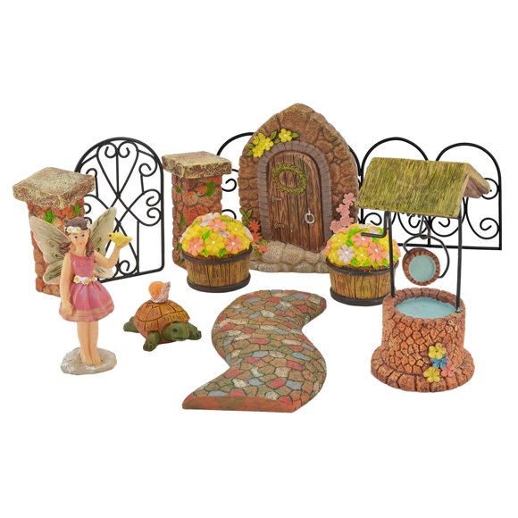 Kit de jardín de hadas Arcadia Garden Products Pebble Lane, 11 piezas