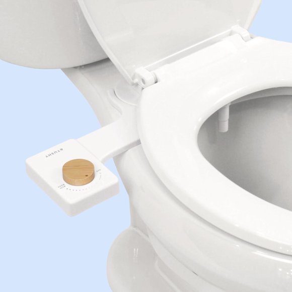 TUSHY Fresh UltraSlim Starter Bidet Attachment, Bamboo
