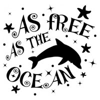 Rienda Libre Graphics - Decomural As Free As The Ocean Dolphin Ws-50007