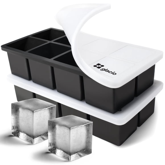 Moldes de Cubos de Hielo glacio 2-Pack Silicona Cubos Grandes