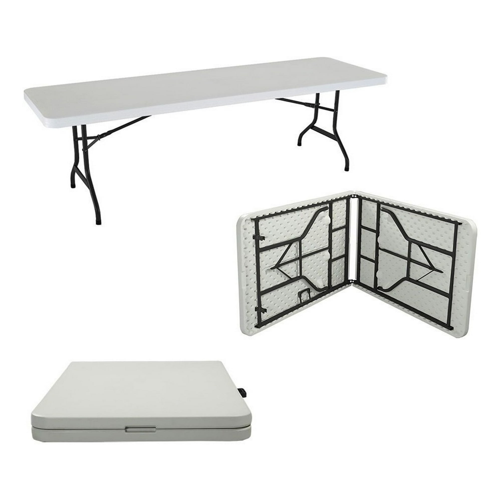 Jardimex - Mesa Plegable Tipo Portafolio 2.44 M Blanca