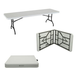Jardimex - Mesa Plegable Tipo Portafolio 2.44 M Blanca