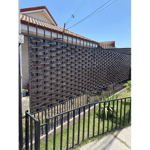 Valstore Deco Design - Cinta Cubre Cercos Café Valstore Polipropileno 6M2 Incl. Broches