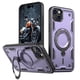 thumbnail image 1 of Para Apple iPhone 15 Plus Funda con Soporte de Anillo en O Magnético Invisible, Funda de Teléfono a Prueba de Golpes, Morado, para iPhone 15 Plus, 1 of 6