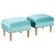 thumbnail image 2 of Set Poufs Provenza Tachas Felpa 04Turquesa, 2 of 5