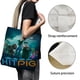 thumbnail image 3 of Hitpig Bolso de tela con estampado de lienzo para mujer, bolsa de compras reutilizable y estética, con cremallera interior, regalo para mujer,38*45cm., 3 of 6