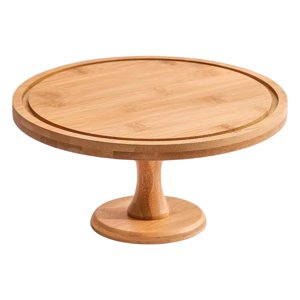 Magideal - Soporte Para Tartas, Soporte Redondo Para Tartas, Bandeja De Bambú Para Postres, Cupcakes, Pasteles, Dulces, Pedestal Para Bodas Y Fiestas De Cumpleaños. 12 Pulgadas