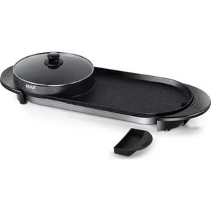 Genérico - Parrilla Plancha Sarten 2 En 1 1800W Negro R5413 Raf