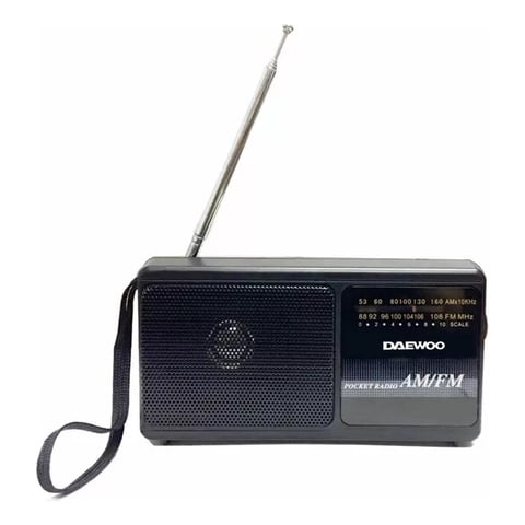 Radio Portátil Bolsíllo 2 Banda Am/Fm Negro Daewoo Di-Nr8068