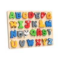 Bothyi - Rompecabezas De Animales Del Alfabeto, Juguete De Aprendizaje Preescolar Para El Hogar, El Coche Y El Avión.