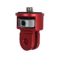 Magideal - Mini Adaptador De Trípode, Rotación De 360 Degree Con Convertidor De Tornillo De 1/4"", Aleación De Aluminio Universal Para Cámara De Acción, Profesional Rojo Gris