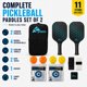 thumbnail image 2 of Set de Palas de Pickleball SYNEEN T700 de Fibra de Carbono 16 mm, 2 of 8
