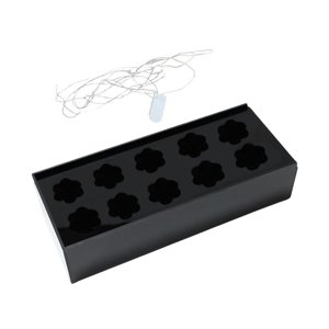 Bothyi - Florero De Acrílico Florero Rectangular Florero Para Sala De Estar Foto Prop Fiesta 10 Agujeros