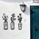 thumbnail image 2 of 1pc 3D Vase Metal Wall Sticker, Wall Decals, Removable Wall Decor Sticker For Living Room Bedroom Bathroom Office Home, Art Wall Decoration, 2 of 5